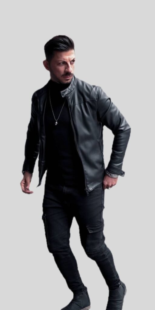 Cropped Trousers with Bomber Jacket
